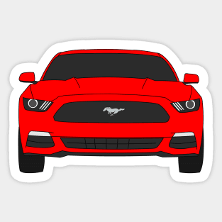 Ford Mustang Front End Race Red Sticker